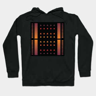 “Dimensional Information (3)” - V.5 Orange/Purple - (Geometric Art) (Dimensions) - Doc Labs Hoodie